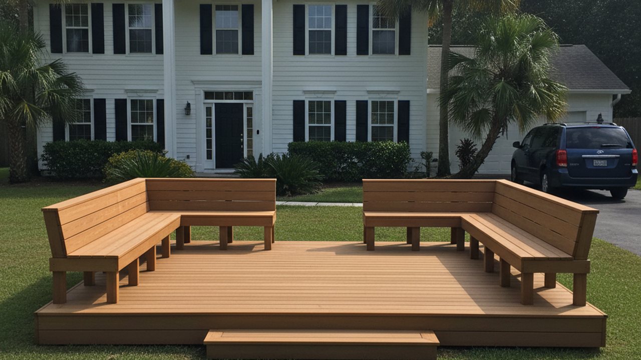 Custom Deck Design completed by Neighborly Deck Co in Orlando, FL