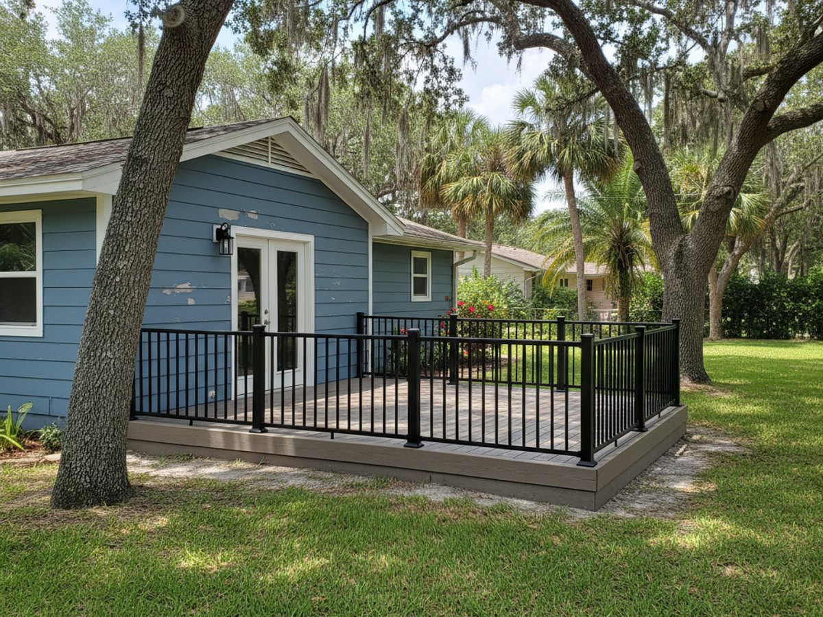 Composite Decking Installation completed by Neighborly Deck Co in Poinciana, FL