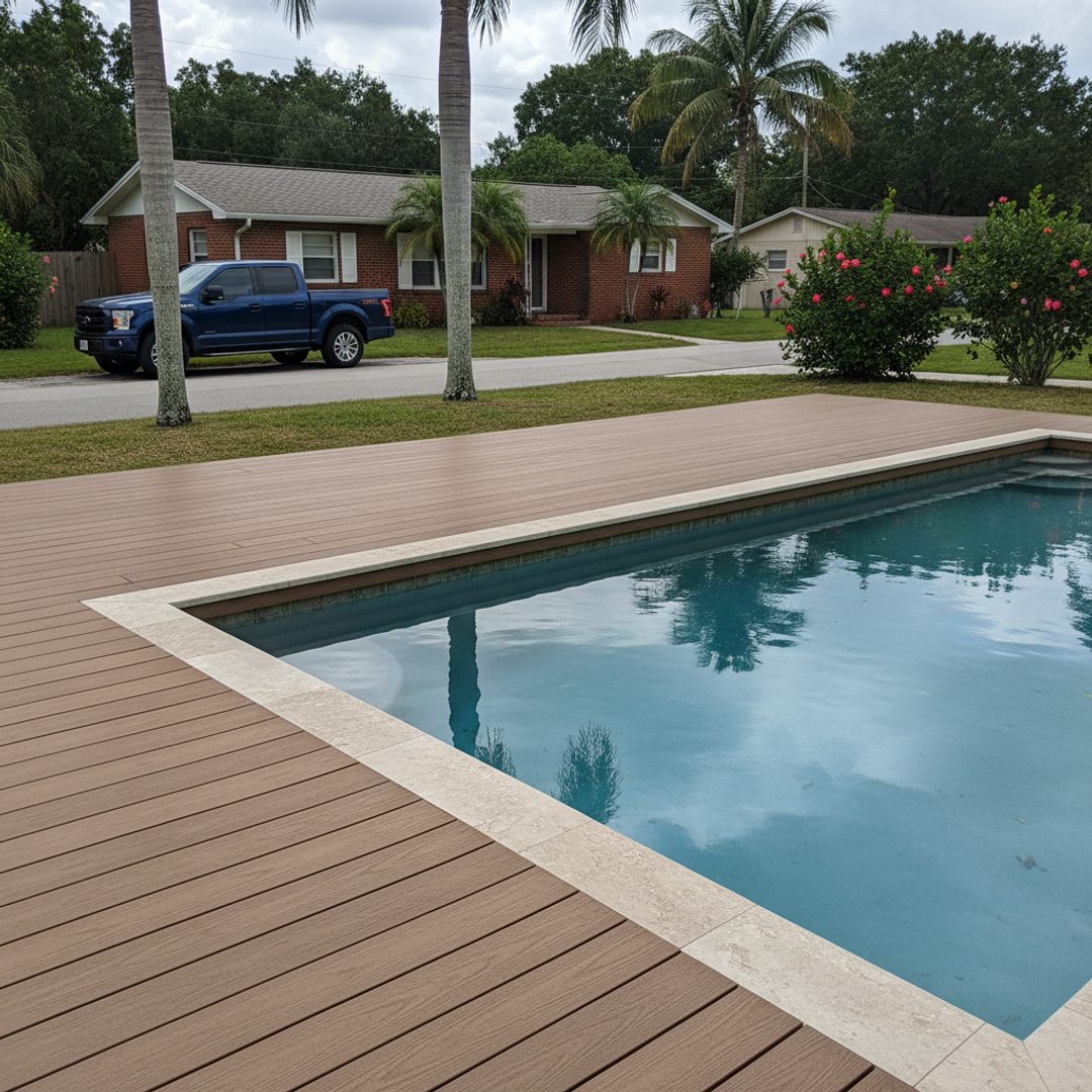 Pool Deck Installation completed by Neighborly Deck Co in Clermont, FL