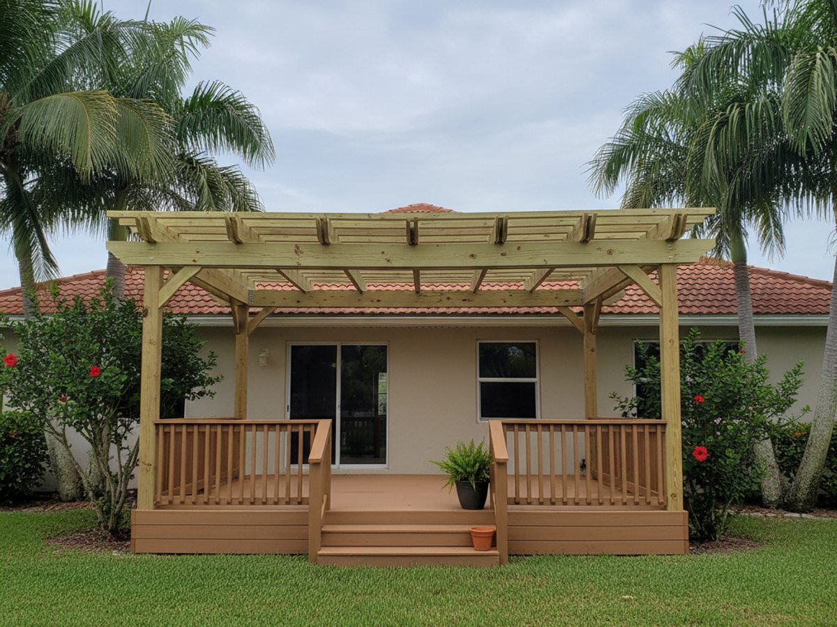 Custom Deck Design completed by Neighborly Deck Co in Davenport, FL